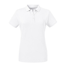Russell Europe Ladies` Pure Organic Polo, White, XS bedrucken, Art.-Nr. 504000002