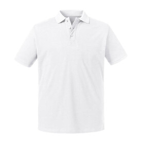 Russell Europe Men`s Pure Organic Polo, White, 3XL bedrucken, Art.-Nr. 505000008
