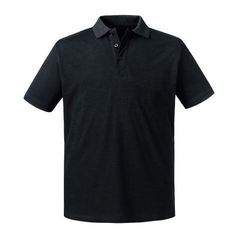 Russell Europe Men`s Pure Organic Polo, Black, 2XL bedrucken, Art.-Nr. 505001017 Russell Europe Men`s Pure Organic Polo, Black, 2XL bedrucken, Art.-Nr. 505001017