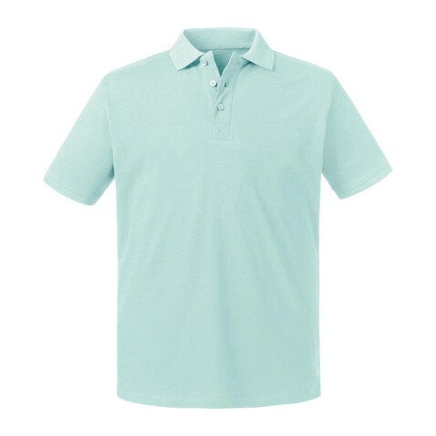 Russell Europe Men`s Pure Organic Polo, Aqua, S bedrucken, Art.-Nr. 505003283 Russell Europe Men`s Pure Organic Polo, Aqua, S bedrucken, Art.-Nr. 505003283