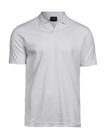 Tee Jays Luxury Stretch V-Neck Polo, White, 2XL bedrucken, Art.-Nr. 512540007