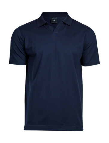 Tee Jays Luxury Stretch V-Neck Polo, Navy, 3XL bedrucken, Art.-Nr. 512542008
