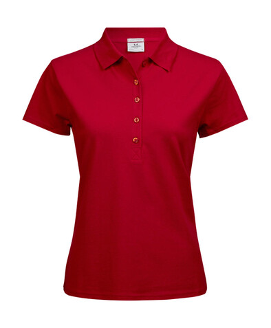 Tee Jays Ladies` Luxury Stretch Polo, Red, M bedrucken, Art.-Nr. 513544004