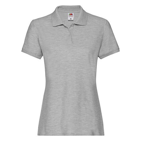 Fruit of the Loom Ladies` Premium Polo, Athletic Heather, S (10) bedrucken, Art.-Nr. 528011243