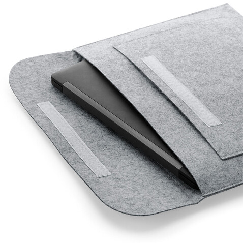 Bag Base Felt Laptop/Document Slip, Charcoal Melange, One Size bedrucken, Art.-Nr. 917291050