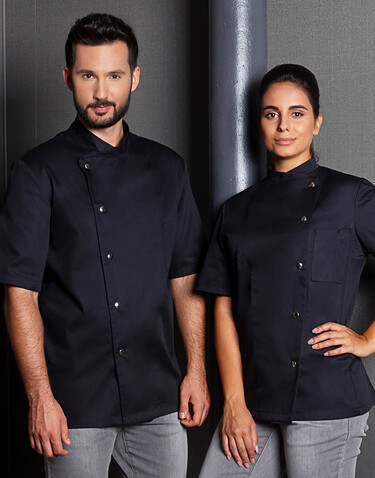 Karlowsky Chef Jacket Lars Long Sleeve, Anthracite, 58 (XL) bedrucken, Art.-Nr. 934671407