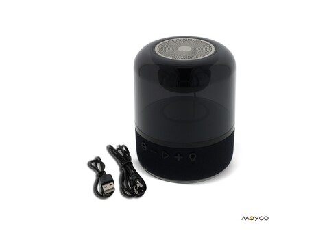 SP101 | Moyoo Smokey Dome speaker - Schwarz bedrucken, Art.-Nr. LT40734-N0002