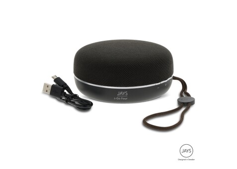 T00521 | Jays S-Go Four TWS Bluetooth Speaker 10W - Schwarz bedrucken, Art.-Nr. LT45306-N0002