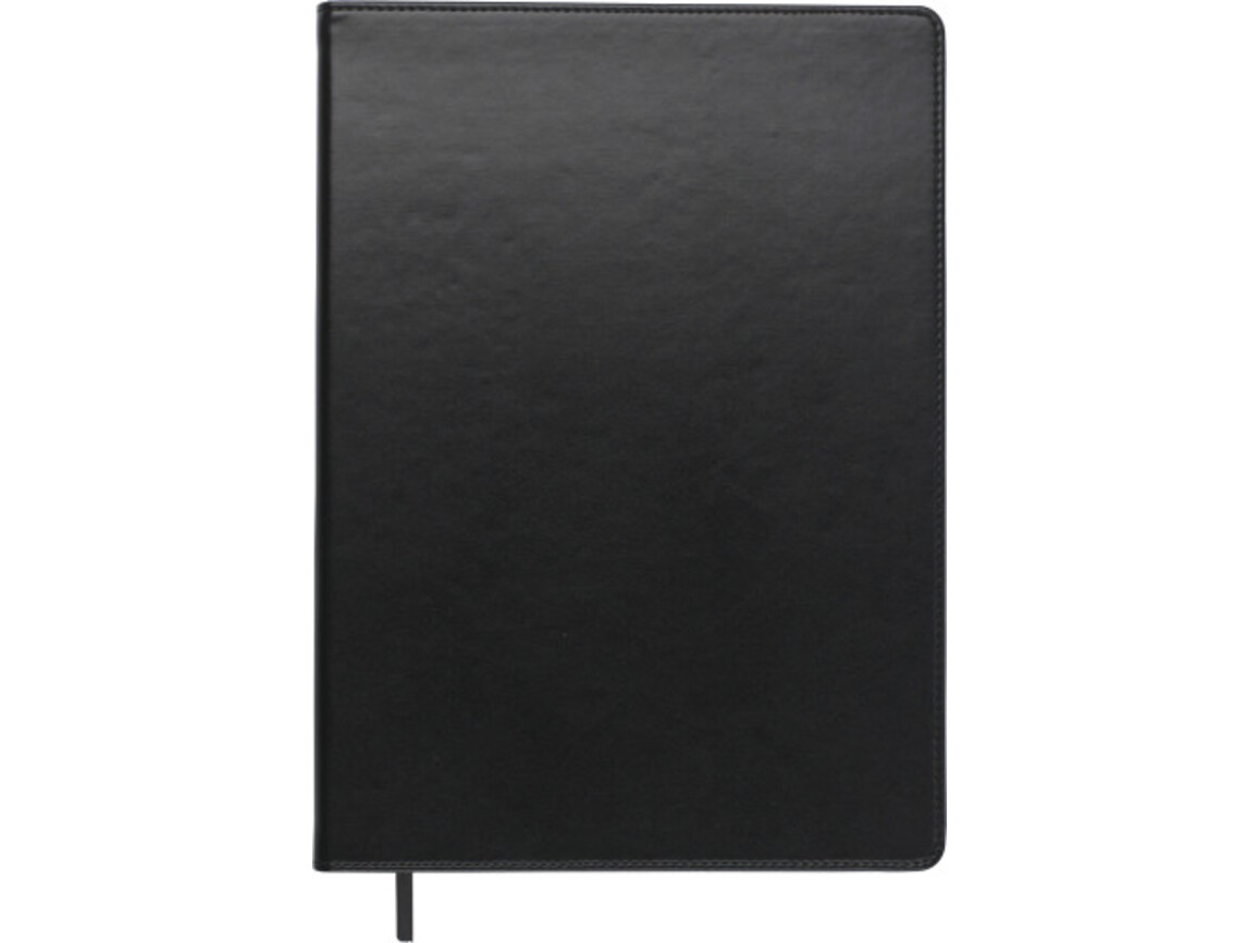 Notizbuch aus PU Georgie – Schwarz bedrucken, Art.-Nr. 001999999_5138