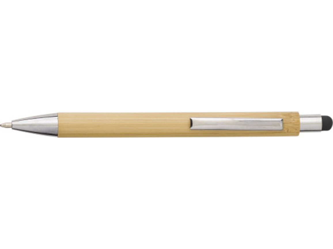 Kugelschreiber aus Bambus und Kunststoff Claire – Schwarz bedrucken, Art.-Nr. 001999999_548774