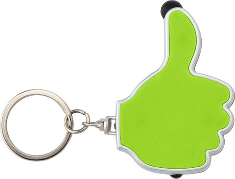 Schlüsselanhänger aus ABS-Kunststoff Melvin – Limettengrün bedrucken, Art.-Nr. 019999999_5852