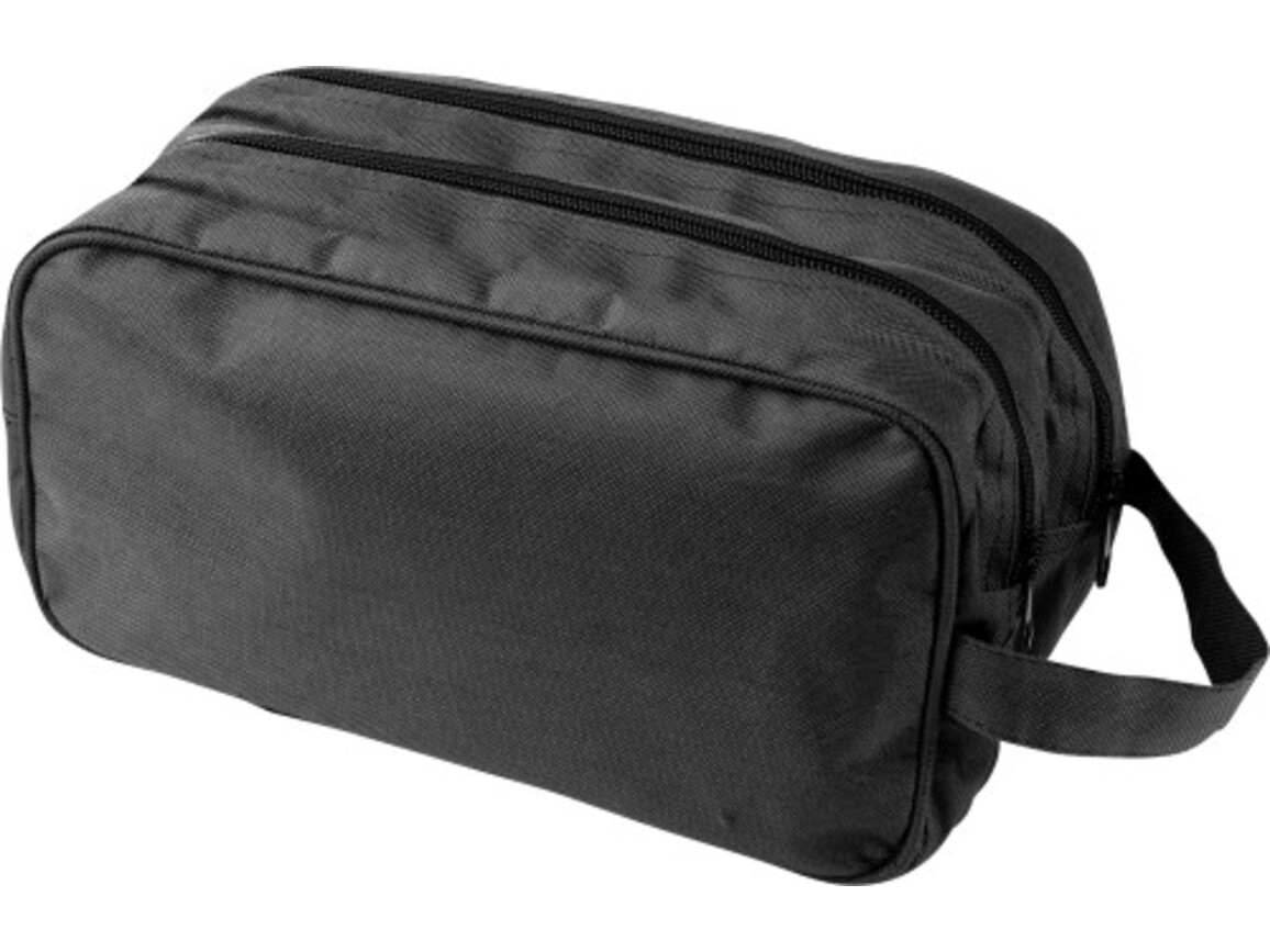 Kulturtasche aus Polyester Calista – Schwarz bedrucken, Art.-Nr. 001999999_6425