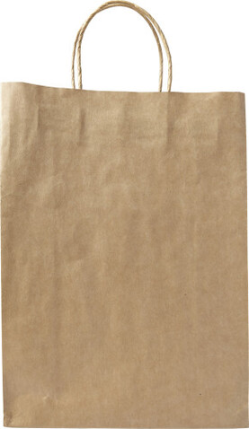 Tragetasche aus recycelten Papier Rumaya – Braun bedrucken, Art.-Nr. 011999999_7842