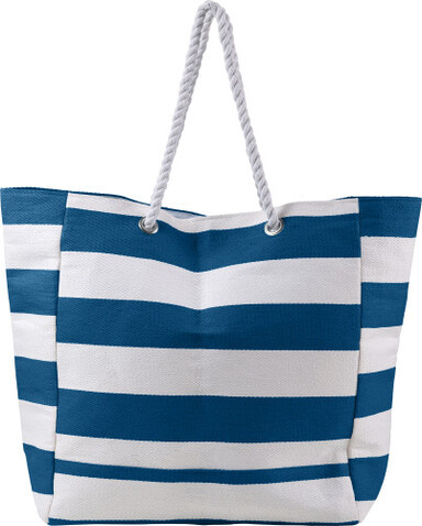 Strandtasche aus Baumwolle/Polyester Luzia – Blau bedrucken, Art.-Nr. 005999999_7857