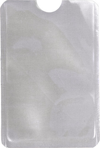 Kartenhalter &#039;Check&#039; aus Aluminium – Silber bedrucken, Art.-Nr. 032999999_8185