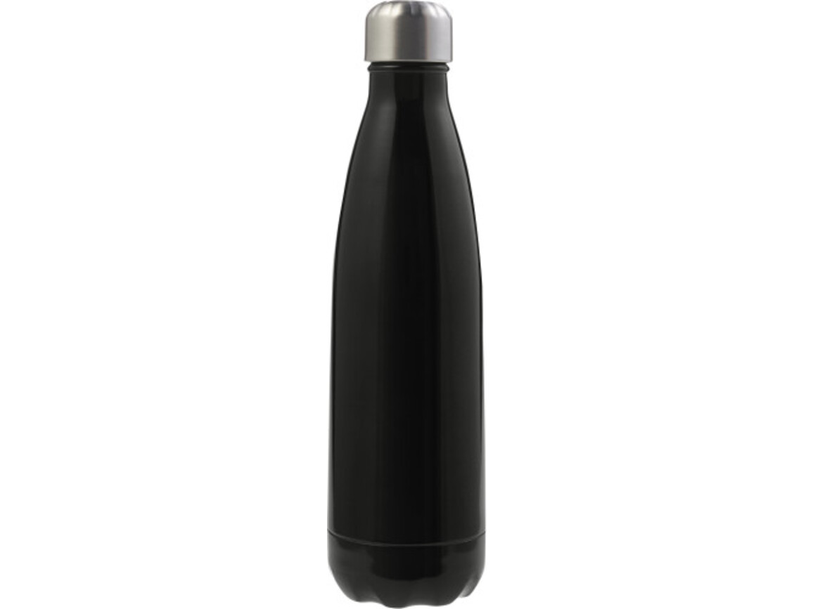 Doppelwandige Trinkflasche aus Edelstahl Lombok – Schwarz bedrucken, Art.-Nr. 001999999_8223