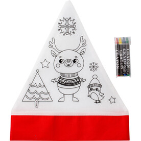 Weihnachtsmütze aus Non-Woven (80 gr/m²) Maryse – Rot/Weiß bedrucken, Art.-Nr. 048999999_8291