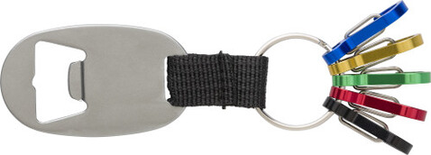 2-in-1 Schlüsselanhänger aus Aluminium Courtney – Silber bedrucken, Art.-Nr. 032999999_8586