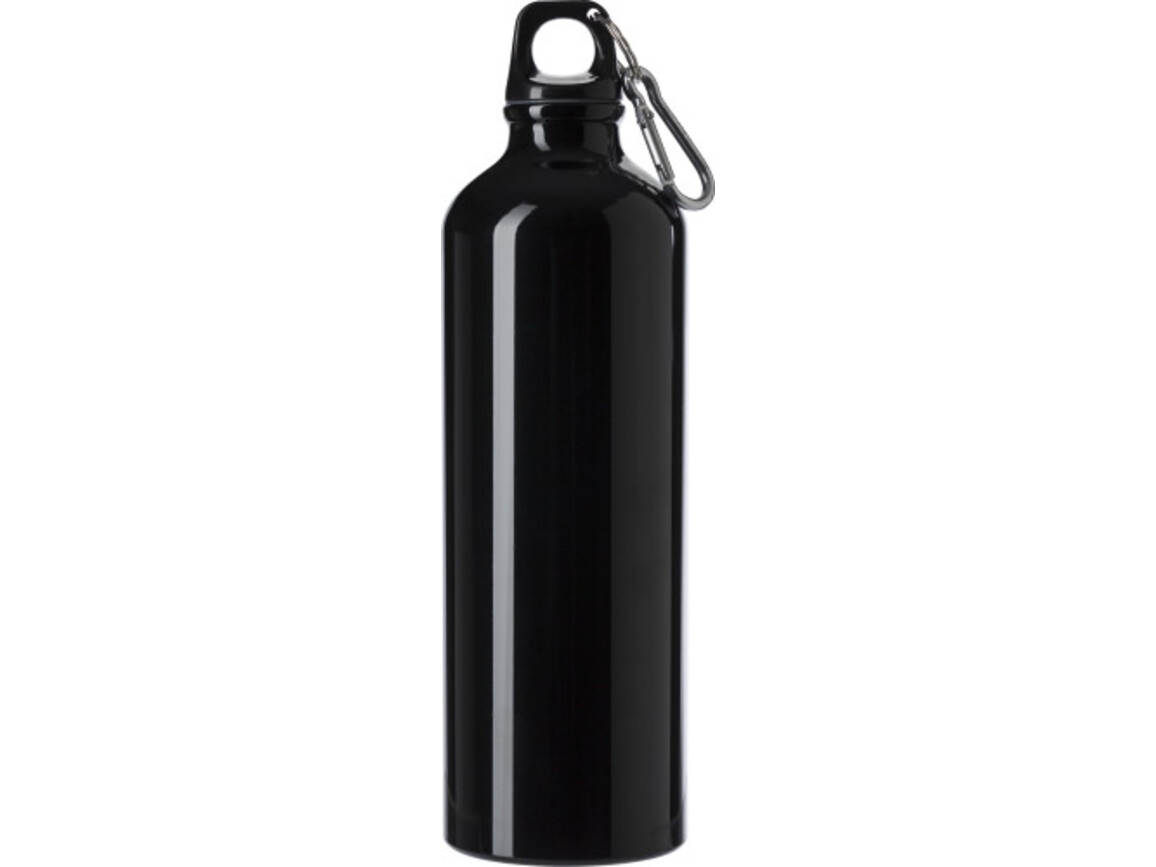 Trinkflasche(750 ml) aus Aluminium Gio – Schwarz bedrucken, Art.-Nr. 001999999_8695