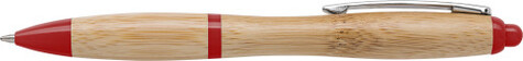 Kugelschreiber aus Bambus Hetty – Rot bedrucken, Art.-Nr. 008999999_8794