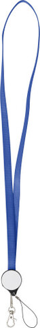 2-in-1 Lanyard aus Kunststoff Romario – Kobaltblau bedrucken, Art.-Nr. 023999999_8987