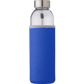Glasflasche (500ml) mit einem Neoprenhülle Nika – Kobaltblau bedrucken, Art.-Nr. 023999999_9301