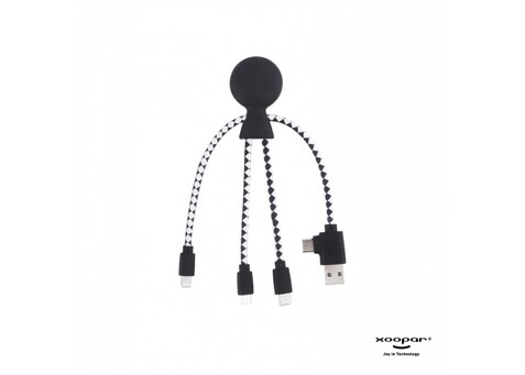 2081 | Xoopar Mr. Bio Charging cable - Schwarz bedrucken, Art.-Nr. LT41004-N0002