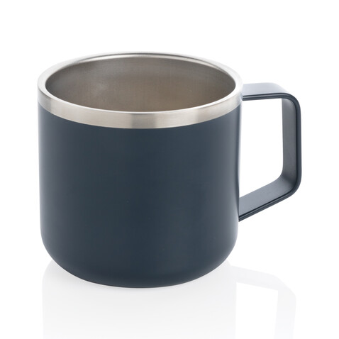 Stainless-Steel Camping-Tasse blau bedrucken, Art.-Nr. P432.445