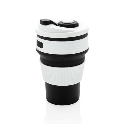 faltbarer Silikon-Becher schwarz bedrucken, Art.-Nr. P432.601