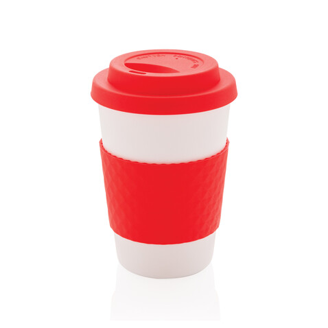 Wiederverwendbarer Kaffeebecher 270ml rot bedrucken, Art.-Nr. P432.674