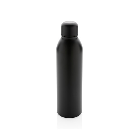 RCS recycelte Stainless Steel Vakuumflasche schwarz bedrucken, Art.-Nr. P433.041