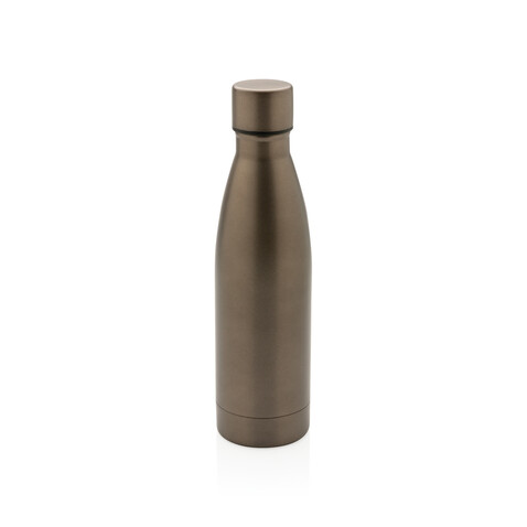 RCS recycelte Stainless Steel Solid Vakuum-Flasche braun bedrucken, Art.-Nr. P433.279