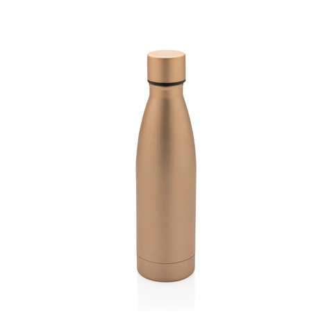 RCS recycelte Stainless Steel Solid Vakuum-Flasche gold bedrucken, Art.-Nr. P433.278