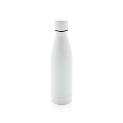 RCS recycelte Stainless Steel Solid Vakuum-Flasche weiß bedrucken, Art.-Nr. P433.273