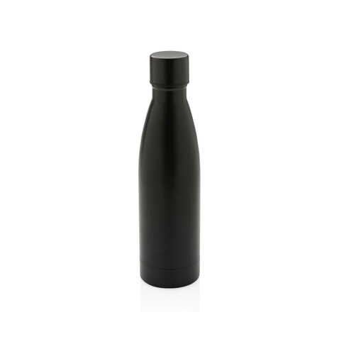 RCS recycelte Stainless Steel Solid Vakuum-Flasche schwarz bedrucken, Art.-Nr. P433.271