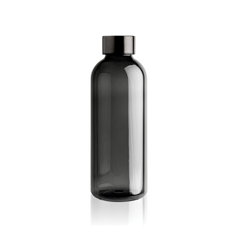 Auslaufsichere Trinkflasche mit Metalldeckel schwarz bedrucken, Art.-Nr. P433.441