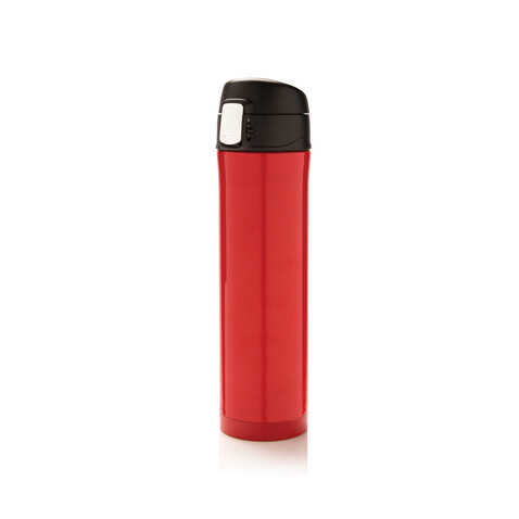 Easy Lock Vakuum Flasche rot, schwarz bedrucken, Art.-Nr. P433.994