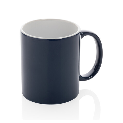 Basic Keramiktasse, 350ml navy blau bedrucken, Art.-Nr. P434.015