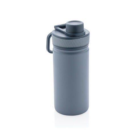 Sport Vakuum-Flasche aus Stainless Steel 550ml blau, blau bedrucken, Art.-Nr. P436.195
