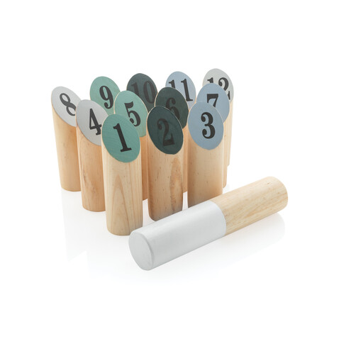 Wurfspiel aus Holz braun bedrucken, Art.-Nr. P453.529