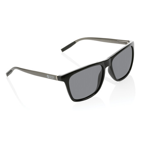 Swiss Peak polarisierte Sonnenbrille aus RCS Kunststoff schwarz bedrucken, Art.-Nr. P453.981