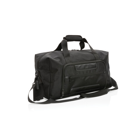 Swiss Peak AWARE™ RPET Voyager Wochenendtasche schwarz bedrucken, Art.-Nr. P707.121 Swiss Peak AWARE™ RPET Voyager Wochenendtasche schwarz bedrucken, Art.-Nr. P707.121