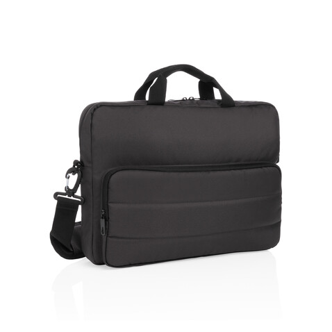 Impact AWARE™ RPET 15,6&quot; Laptop-Tasche schwarz bedrucken, Art.-Nr. P730.041