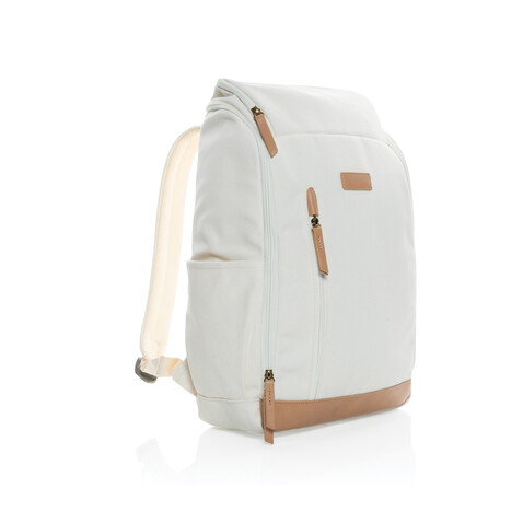 Impact AWARE™ 16 oz. r recyceltem canvas 15&quot; Laptop-Rucksack off white bedrucken, Art.-Nr. P760.240