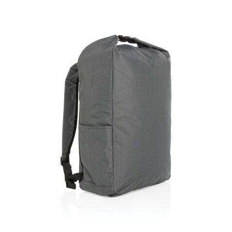 Impact AWARE™ RPET Basic Rolltop-Rucksack anthrazit bedrucken, Art.-Nr. P762.752
