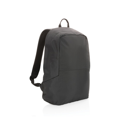 Impact AWARE™ RPET Standard Anti-Diebstahl Rucksack schwarz bedrucken, Art.-Nr. P762.761