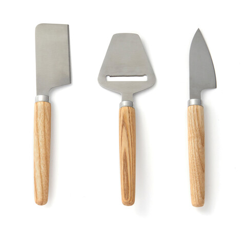 VINGA Retro Käse-Set braun bedrucken, Art.-Nr. 10223