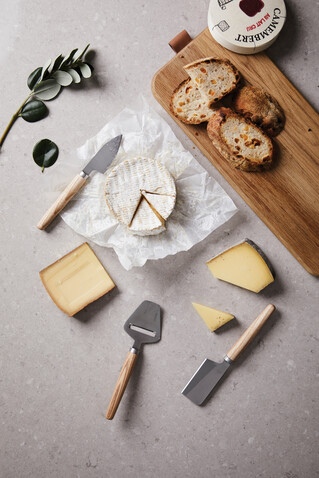 VINGA Retro Käse-Set braun bedrucken, Art.-Nr. 10223