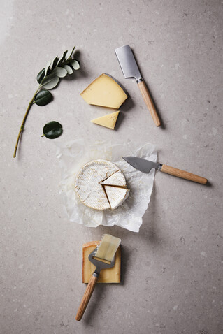 VINGA Retro Käse-Set braun bedrucken, Art.-Nr. 10223