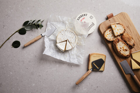 VINGA Retro Käse-Set braun bedrucken, Art.-Nr. 10223